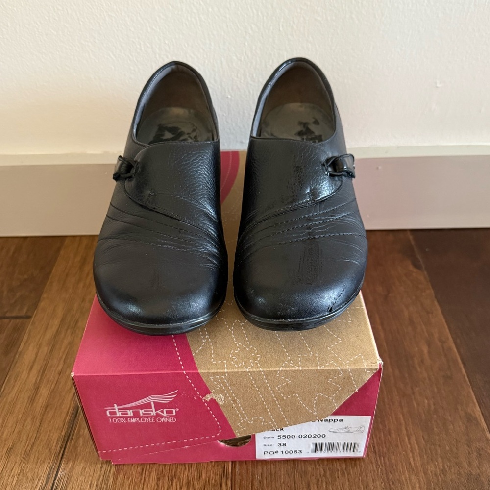 Dansko Franny Milled Nappa, Black, size 38 EU/7.5-8 U.S.